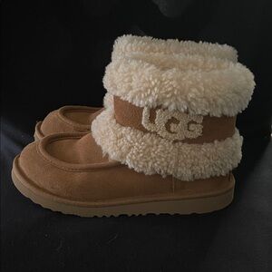 UGG Kids' Tan Shearling Boots. Size 4. Worn a few times. Good condition.